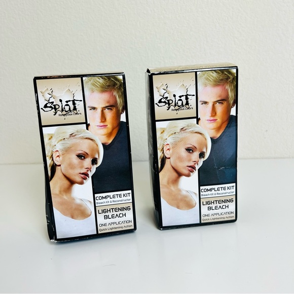 NIB (2) Splat Complete Hair lightening Bleach Kit Dye - Picture 2 of 7
